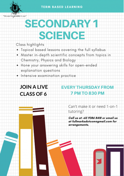 Sec 1 Science : Term Based Learning