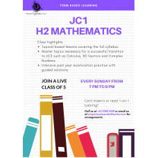 JC1 H2 Mathematics : Term based learning